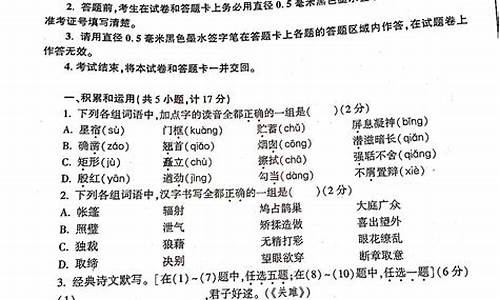 陕西省2017语文高考答案_陕西省2017语文高考