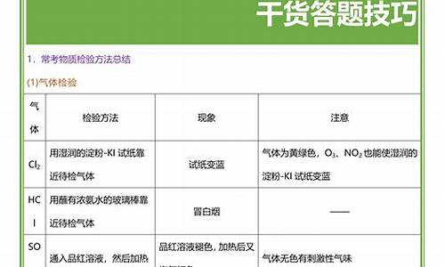 高考化学实验题技巧_高考化学实验题技巧总结