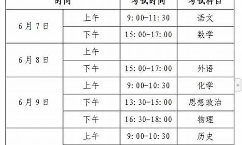 山东省高考安排时间_山东省高考时间表