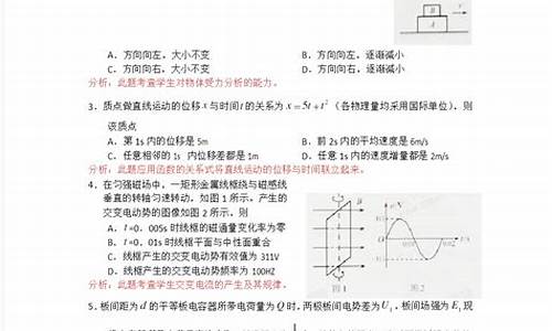 2005年天津物理高考_2006天津高考物理